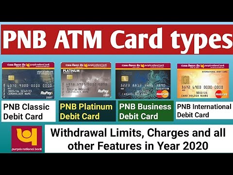 PNB ATM Card Types and Charges | Punjab National Bank Debit Card Types and Benefits | PNB ATM Cards