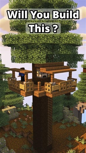 Minecraft TREE HOUSE 🏘️ || Tutorial #shorts