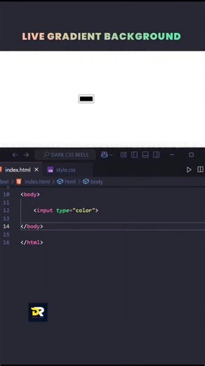 Dark CSS on Instagram: "✅ Level up your Coding game 🔥🚀 LIVE Gradient Background Color Changer using Inline JavaScript in Html 🎓🧑‍💻 👩‍💻 Source code is available in Website 🌐 CHECK BIO FOR WEBSITE LINK 🔗 🔴 Follow Dark CSS for more web development tips and tricks tutorials 📲🤞 🚨 Don't forget to like 👍 Share 📤 | Follow our page for latest updates [Frontend, Web design, Web development, CSS, CSS Animations, CSS Tips, CSS Tutorials] #htmltips #html #css #javascript #webdevelopment #webde