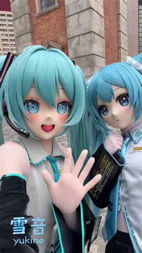 尖沙咀鐘楼💚:@syamn_kig #着ぐるみ #初音ミク #ボカロ #尖沙咀