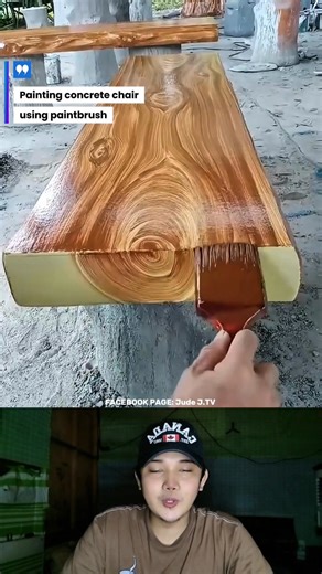 Painting concrete chair using paintbrush #reactionvideo #PleaseLikeFollowandShare #reelsvideo #amazing #starsenderreels #viralreelsfb | Jude J. TV