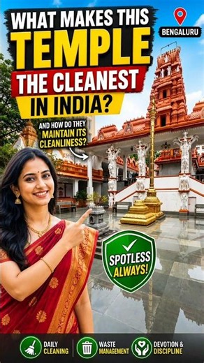 Why is this temple the cleanest in India, and how do they maintain it in Bengaluru?🛕 #shorts #tamil