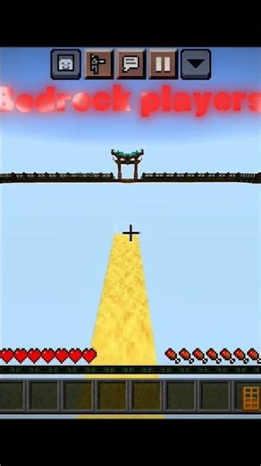 JAVA players vs bedrock players (bridging) #minecraft #java #vs #bedrock #bridging