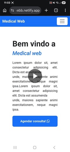 Projeto de clínica fictícia finalizado e totalmente responsivo, utilizando boas práticas de HTML 5 , CSS e Bootstrap 🚀🚀 Link do projeto: https://lnkd.in/etuU9msW | Thiago Nunes