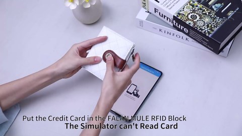 FALAN MULE Small Wallet for Women Bifold RFID Blocking Leather Card Holder with Zipper Coin Pocket