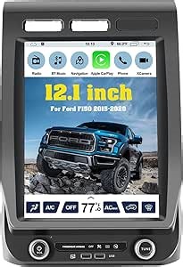 Car Radio Upgrade for Ford F150 2015 2016 2017 2018 2019 2020 Android Stereo,12.1inch Touch Screen Replacement,Built in GPS Carplay B&O System,Support Wireless Carplay Android Auto BT WiFi AM FM