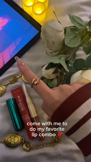 alishba on Instagram: "fav lip combo 💄💋 Products: 💋lipliner - @sheglam_official shade playfair 💋gloss - @rimmellondonarabia shade 004 red velvet 💋glitter lipbalm - @asteribeautysa shade green . . #fyp #lipcombo #lipgloss #lipbalm explore . . [fav lip combo , lip liner, lip gloss, lip balm , lipsticks, combo, daily combo , everyday combo , lip liners gloss and balm, fyp, explore ]"