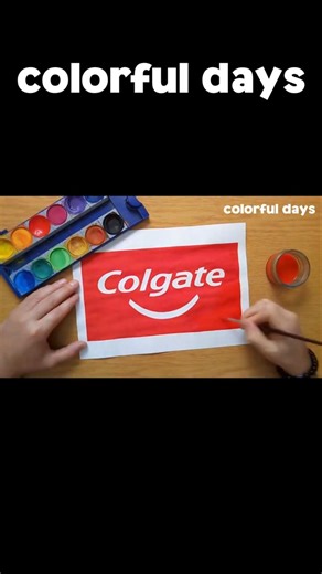 Colgate logo painting