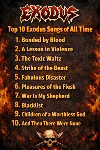 The Top ten Exodus songs of all time