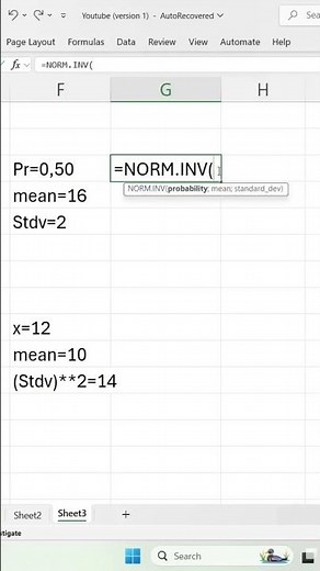 Statistics Normal Distribution.With Excel
