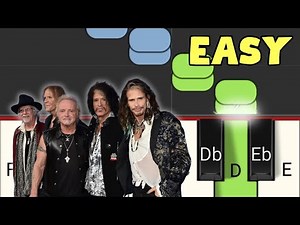 Aerosmith DREAM ON Piano Intro - Easy Piano Tutorial For Beginners (Note by Note)