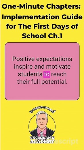 One-Minute Chapters: First Days of School Ch.1 Effective Teachers (Wong 2018)