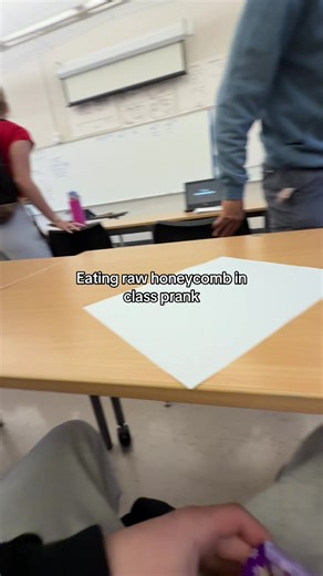 Eating Raw Honeycomb in Class Prank Explained
