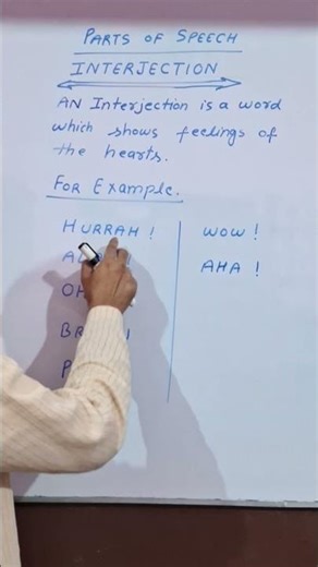 INTERJECTION | PARTS OF SPEECH #ENGLISH #EDUCATION