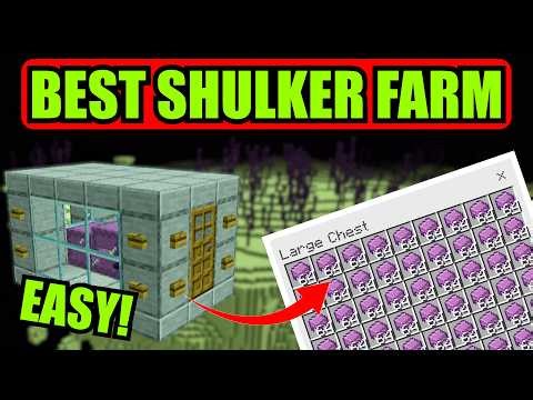 EASIEST AUTOMATIC SHULKER FARM TUTORIAL In Minecraft Bedrock Edition