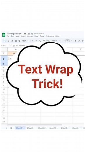 Google Sheets Text Wrapping | Auto Wrap Text in Seconds | Quick Tutorial #shorts