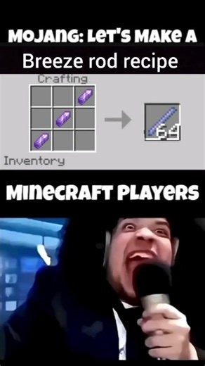 Minecraft Breeze rod recipe 🤔... #minecraft #minecraftshorts