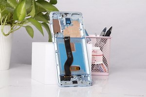 OLED for Samsung Galaxy S20 Plus Screen Replacement S20 Plus 5G LCD Display G985F G986U G986B G986W Screen Touch Digitizer Blue with Frame+Installation Video(with Fingerprint Function,Original Size)