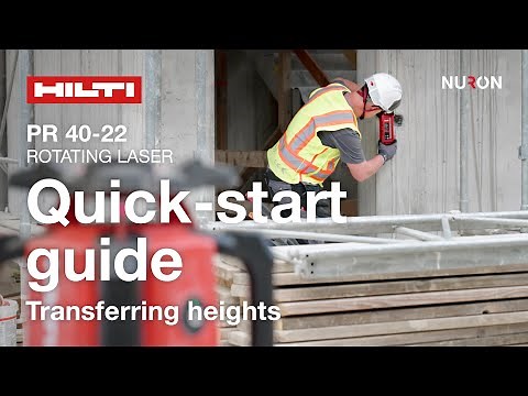 Hilti Nuron PR 40-22 Quick-start guide - Transferring heights