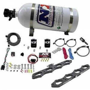 Nitrous Express Mustang Direct Port Nitrous Plate Wet System; 10 lb. Bottle 20956-10 (11-23 Mustang GT w/ 2018 GT Intake Manifold) - Free Shipping