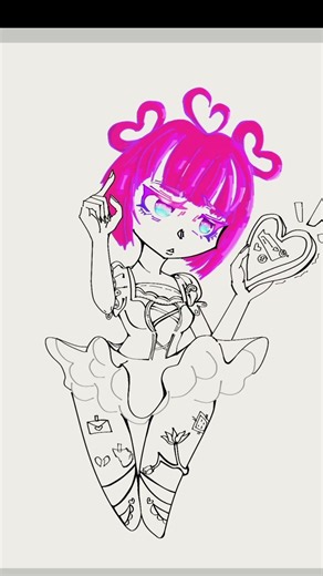 Wa wa wa I love pink♡♡♡ #fypシ #art #digitalart #drawing