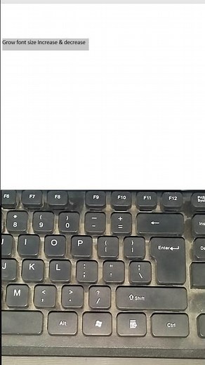 shortcut key || grow font size increase & decrease #asrm #windows #shortcutkeys #keyboard