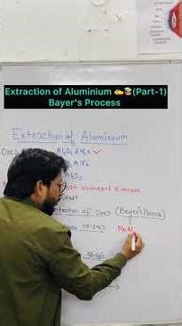 Extraction of Aluminium (Part-1)✍️👍🏻#chemistry #aluminium #science #extraction #metallurgy #shorts