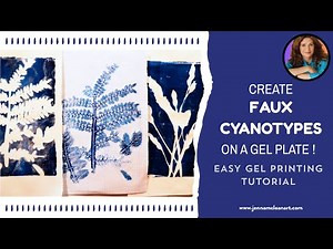 Create Faux Cyanotypes on a Gel Plate! | Easy Gel Printing Tutorial Inspired by History