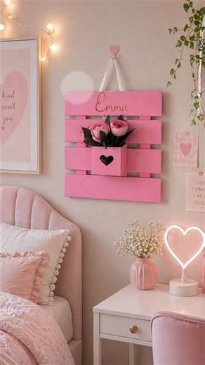Idéia fofa de decoração de parede 🩷🌸