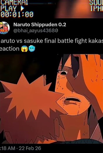 Naruto vs suske final battle fight