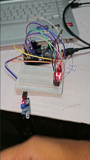 IR Sensor Based 8-Segment Display Counter using Arduino UNO | Object Counter Project