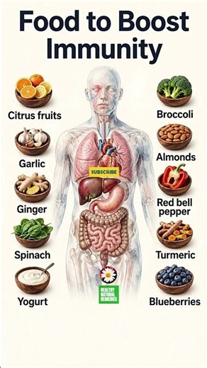 10 Foods to Strengthen Your Immune System! #health #fitness #viral