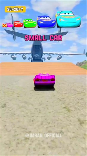 Small & Big Car's Vs Big Aeroplane Challenge