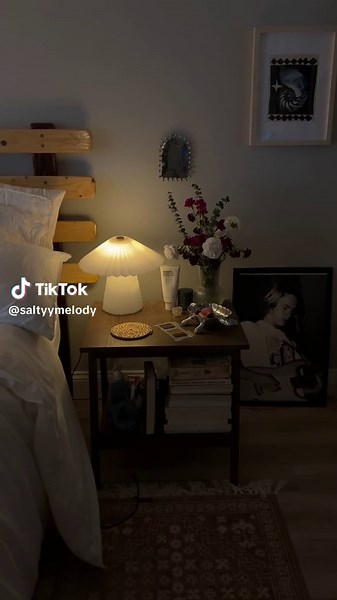 new Ikea lamp discovered!! it’s EXACTLY what I wanted for this space. So calming & serene 💡🌝 and only $14 👌🏼 #ikeafinds #newikeadrop #ikealamp #bedsidetable #moodlighting #cozyroom #bedroominspo #afforablehomedecor #warmlighting