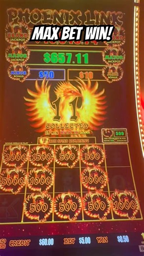 MAX BET WIN on Phoenix Link Queen Chiu! #slots #shorts #yaamava #casino