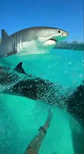 Slide down into the pool teeming with giant sea creatures #funny #memes