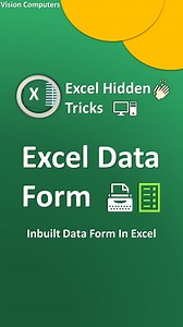 Excel hidden Trick 🔥 Automated data entry form in Excel ‼️ Excel tips and tricks #Excel #exceltips #excelhacks #exceltutorials #exceltricks #spreadsheets #exceltipsandtricks #ExcelForBeginners #msexceltricks #AdvanceExcel #exceldata #DataEntry | Vision Computers