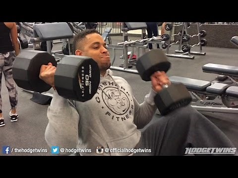How To: Get Dumbbells Up For Shoulder Press @Hodgetwins