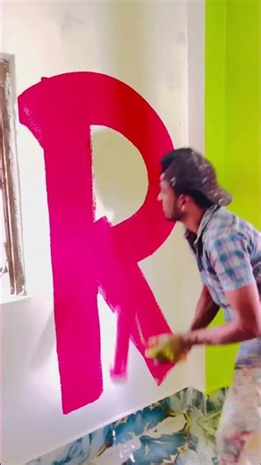 bedroom wall painting pink colour fast cort 🏡#viral video….more