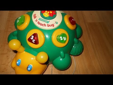 IQ builders Talk N Teach musical Bug 1997 pull along vintage toy