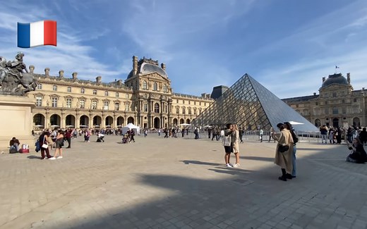 【4K超清】法国巴黎｜15分钟游览卢浮宫博物馆内部 2022.8_哔哩哔哩_bilibili
