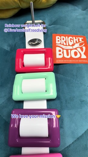 Custom rainbow dive belt for @Dive Aunties | Freediving. Check out the work they are doing to serve their community 🤿