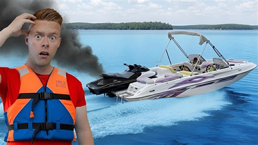 Fixing a wrecked jet ski powered fishing boat