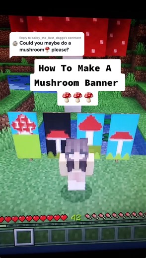 Mushroom Banner Ideas for Minecraft Tutorial