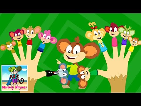 Ten Little Fingers | Finger Family | Nursery Rhymes for Babies | Kids Songs with Monkey Rhymes