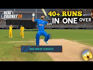 40 In One Over 😱 Playing Real Cricket 24 For First Time | Rc 24 Gameplay