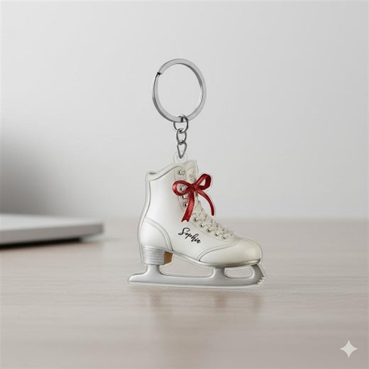 Custom Name Ice Skate Acrylic Keychain, Ice Hockey Skates Keyring, Sports Lover Gift, 2D Flat Acrylic Keychain - Etsy