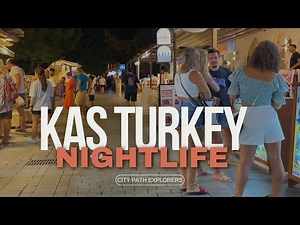 Kaş Nightlife Walking Tour 4K 🇹🇷 (Turkish Girls Enjoy Hot Summer Night) 2023