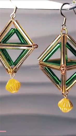 DIY Amazing Bugle Beads Earrings 🤩🤩 | Wedding Decoration Ideas