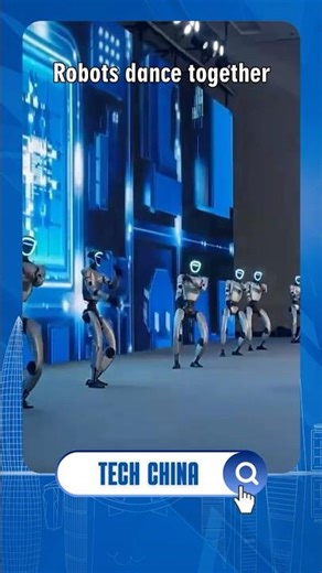 Robots group dance with sleek moves, totally eye-catching performance #robots